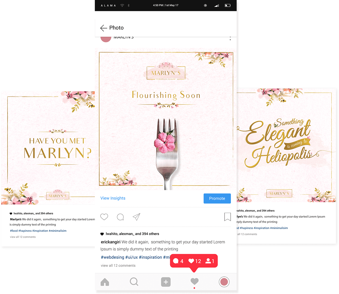 Marlyn's social media